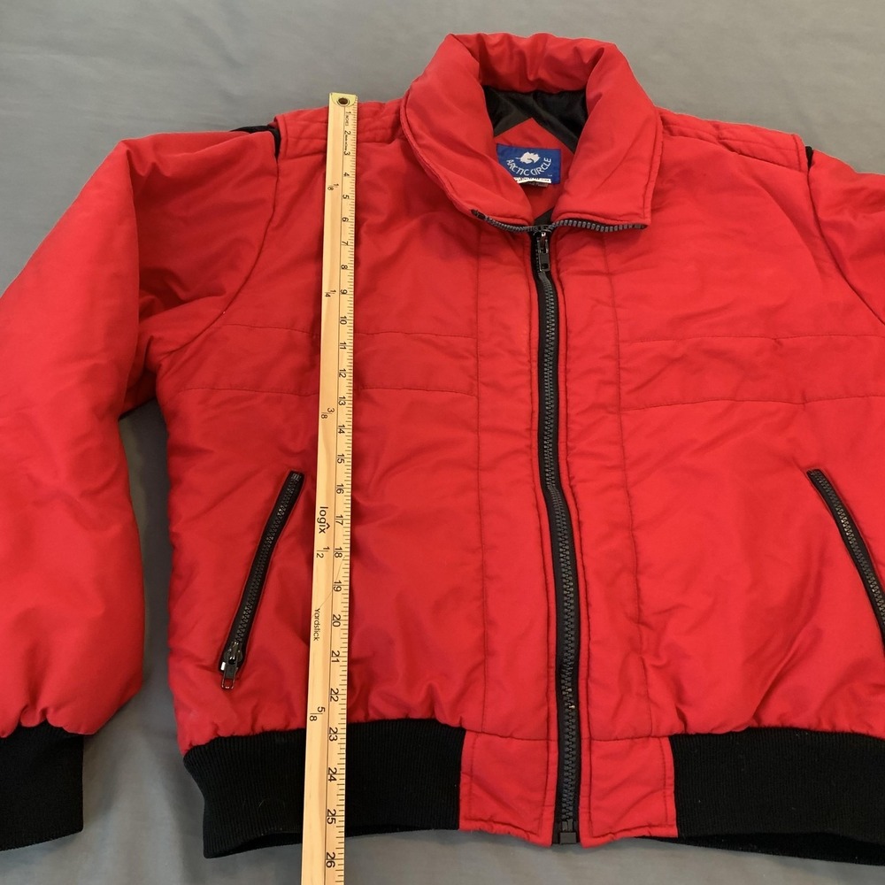 Arctic Circle Jacket Mens XL Red Nylon Bomber‎ Insulated Puffer Winter Coat - Picture 4 of 6